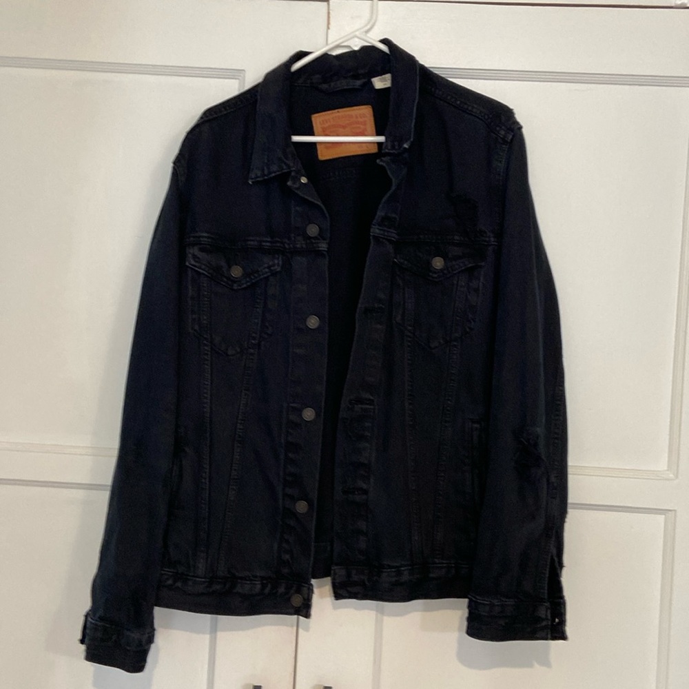 Mens Black Levi Jacket.